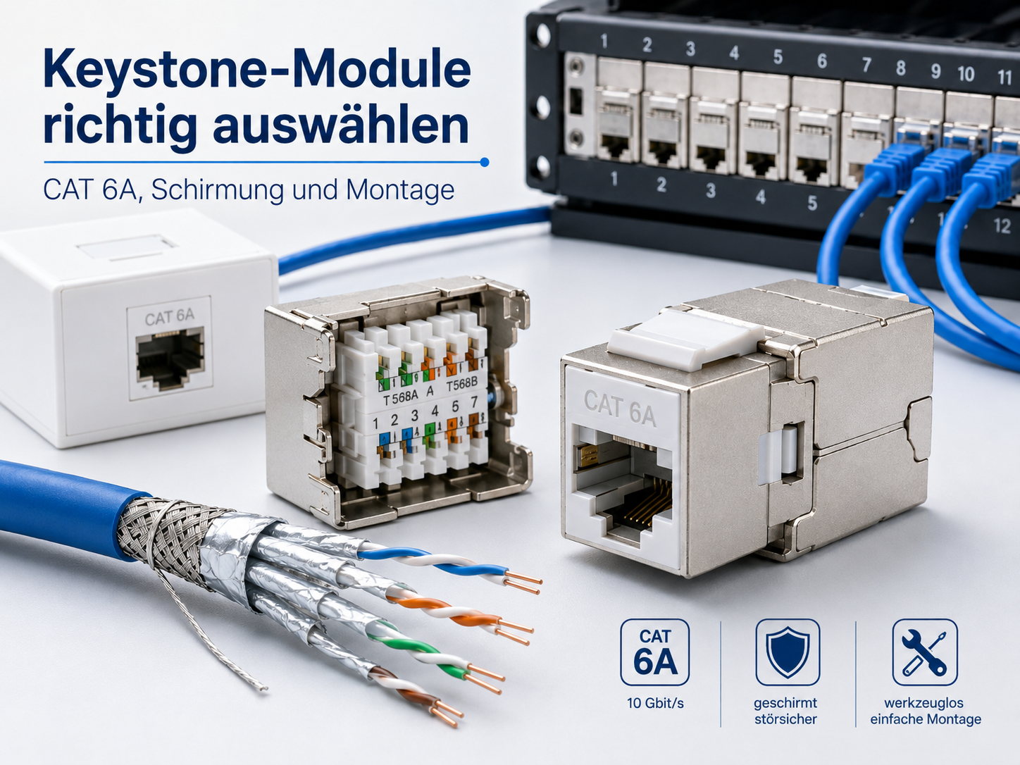 Netzwerkdose anschlie�en: Anleitung und Belegung