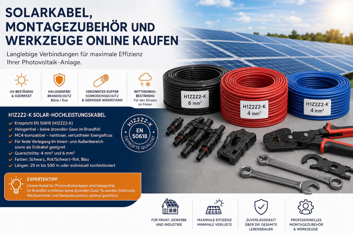 Solar - PV Anlagen Kabel kaufen
