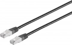 Patchkabel Cat.6, S/FTP, PIMF, LSZH, schwarz, 3 m, RJ-45 - Cat.6 Patchkabel slim, U/UTP, 250MHz