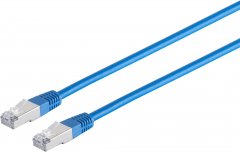 Patchkabel Cat.5E, SF/UTP, blau, 5 m, RJ-45, Netzwerkverkabelung - 100MHz, Fast Ethernet, RJ45