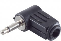 Klinkenstecker Mono 3,5 mm Winkel l�tbar Kunststoff schwarz - Audio HiFi DIY, 3,5mm Klinke TS