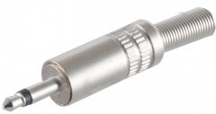 Klinkenstecker Mono 3,5 mm gerade l�tbar Metall schwarz - Audio HiFi DIY, 3,5mm Klinke TS