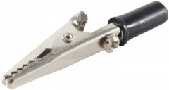 Krokoklemme gro� schwarz Krokodilklemme Labor Pr�ftechnik - Pr�fklemme gro�, Labor Messtechnik