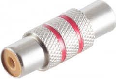 Adapter Cinchkupplung, Metall, rot auf Cinchkupplung, Metall, rot Audio - Audioadapter Cinch