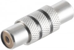 Adapter Cinchkupplung, Metall, schwarz auf Cinchkupplung, Metall, schwarz Audio - Audioadapter