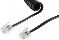 Telefonkabel Western-Stecker 4/4 Western-Stecker 4/4 10 m schwarz - Western 4/4 auf Western 4/4