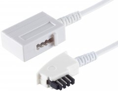 Telefonkabel TAE-F-Stecker TAE-F-Kupplung 15 m weiß - TAE-F auf TAE-F-Kupplung, Telefonkabel