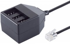 Telefon-Adapter Western-Stecker 8/4 TAE-Buchse NFN - Western-Stecker 6/4 auf TAE-Buchse NFN