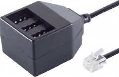 Telefon-Adapter Western-Stecker 8/4 TAE-Buchse NFF - Western-Stecker 6/4 auf TAE-Buchse NFF