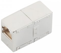 Western-Kupplung 8/8 Verbinder, Vollmetall Telefon - Western-Kupplung 6/4, RJ11 Verbinder, Telefon