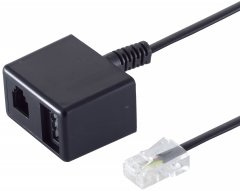 Telefon-Adapter Western-Stecker 8/4 TAE-N-Kupplung + Western-Kupplung 6/4 - Western 8/4 auf TAE-N +