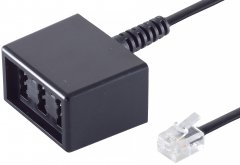 Telefon-Adapter Western-Stecker 6/4 TAE-NFN-Buchse - Western-Stecker 6/4 auf TAE-NFN-Buchse