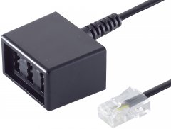 Telefon-Adapter Western-Stecker 8/4 TAE-NFN-Buchse - Western-Stecker 6/4 auf TAE-NFN-Buchse
