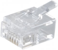 Modular-Stecker 6-polig, DEC-Ausf�hrung, vergoldet, f�r DEC-Terminals - Modular-Stecker 6-polig