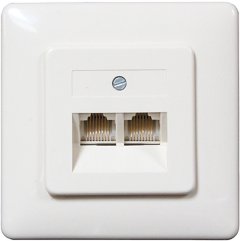 UAE-Anschlu�dose 2�8/8 \(4\), ISDN, Unterputz - UAE-Dose 2�8/8 Metallrahmen, RJ45 Unterputz, ISDN