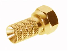 F-Stecker, 4,0mm, VE 10 St�ck - SAT F-Stecker, Schraubmontage, 4,0mm Kabel, DVB-S Koaxialkabel