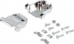 Geh�use Schale, D-Sub, 15-pol, metallisiert - D-Sub Geh�useschale, 15-polig, Kunststoff, l�tbar