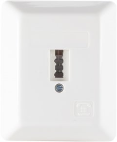 Telefon-Anschlu�dose TAE U, F+N Universal, Aufputz, wei� - TAE-Dose Universal F+N, Aufputz, NTBA