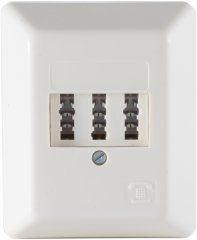 Telefon-Anschlußdose TAE NF/F, NF/F, Aufputz, weiß - TAE-Dose NF/F, Telefon Anschlussdose Aufputz