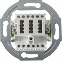 Telefon-Anschlu�dose TAE NF/F, NF/F, ohne Abdeckung, Unterputz, wei� - TAE-Dose NF/F, Metallrahmen