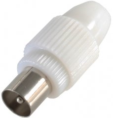 Koaxialstecker IEC TV-Stecker 75 Ohm - Antenne DVB-T, Kabelanschluss, schraubbar