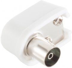 Koaxial-Winkelstecker - Koaxial IEC TV Winkelstecker, Antenne DVB-T, 75 Ohm, Kabelanschluss