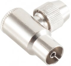 Koaxial-Winkelkupplung, Schraubanschlu�, klein - IEC Koaxial-Winkelkupplung, Schraubanschluss