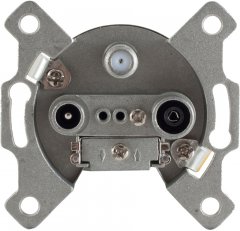 Antennendose, BK+SAT, Stich, Rück, DC 3-Fach 1dB - Antennendose BK+SAT, Durchgang/Stich, DC