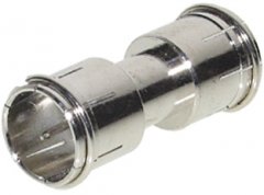 IEC-Winkeladapter, IEC-Stecker / F-Buchse - IEC-Winkeladapter, IEC-Stecker auf F-Buchse, TV Antenne