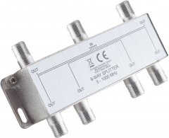 F-Serie, Stammverteiler, 6-fach, 5-1000 MHz, 85 dB - SAT F-Stammverteiler 6-fach, 5-1000MHz, 85dB