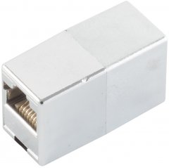Cat.6 RJ45-Kabelverbinder, metallisiert, geschirmt, Inline - Cat.6 RJ45-Kabelverbinder