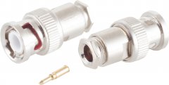 BNC Stecker, schraubbar, 75 Ohm - BNC Stecker, schraubbar/l�tbar, 75 Ohm, Metall