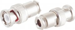 BNC - Stecker auf Cinchkupplung - BNC-Stecker auf Cinch-Kupplung, 75 Ohm, Adapter - BNC-Stecker auf