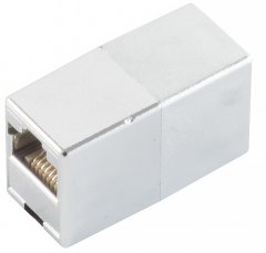 Western-Kupplung 8/8 Crossover metallisiert Telefon ISDN - Western-Kupplung 8/8 Crossover