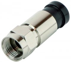 F-Kompressionsstecker f�r Kabel 7mm, 25er SET - SAT F-Kompressionsstecker, Nickel, 7mm Kabel, DVB-S