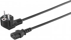 Netzkabel Schutzkontakt IEC C13 5,0 m schwarz Kaltger�tekabel - Schutzkontakt IEC C13, Netzkabel PC