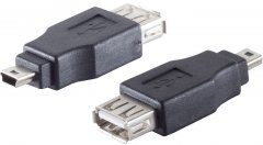 USB Mini-B 5p auf USB-A Buchse Adapter, 2.0 - USB Mini-B 5p auf USB-A Buchse Adapter, 2.0, Kamera