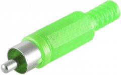 Cinchstecker l�tbar gr�n Kunststoff RCA DIY - Cinch L�tstecker, RCA Phono, Audio Video Signal, HiFi