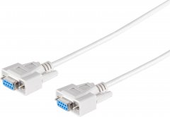 SUB-D Anschlußkabel 2x9-pol. Sub-D-Buchse 1,8m - SUB-D 9-pol Buchse auf 9-pol Buchse, RS-232