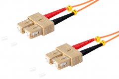 Duplex Patchkabel SC/SC, OM2, 50/125µm, orange, 1,0 m - Multimode 50/125µm, LSZH, LWL Glasfaser