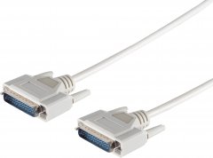 SUB-D Anschlusskabel,2x25-pol. Sub D-Stecker 5,0m - SUB-D 25-pol Stecker auf 25-pol Stecker, RS-232,