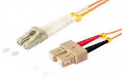 Duplex Patchkabel LC/SC, OM2, 50/125µm, orange, 5,0 m - Multimode 50/125µm, LSZH, LWL Glasfaser