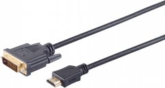 DVI-D Adapterkabel, HDMI-A Stecker, bidirekt, 1m - HDMI-A Stecker auf DVI-D (24+1) Stecker