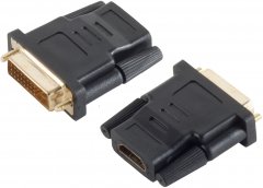 Adapter HDMI-Buchse / DVI-D \(24+1\) Stecker verg. - HDMI-A Buchse auf DVI-D \(24+1\) Stecker
