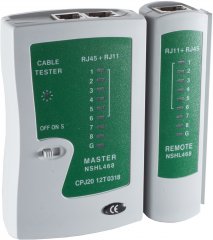 Kabeltester, Netzwerk, RJ-11, RJ-12, RJ-45, Leitungspr�fung - Kabeltester, Netzwerk, RJ-11 RJ-12 RJ-