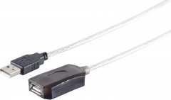 USB 2.0 Aktives Verl�ngerungskabel 5 m, Signalverst�rker, Plug-and-Play - USB-A Stecker auf USB-A Bu