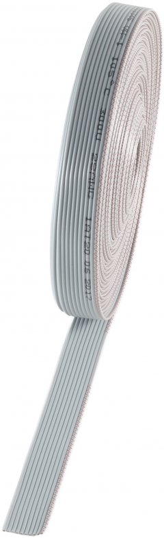 Flachkabel grau Raster 1,27mm 10 pin 3m - IDC Flachbandkabel grau, 10-polig, Raster 1,27mm