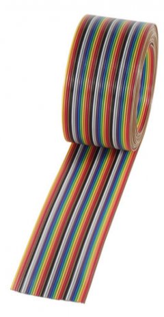 Flachkabel farbig Raster 1,27mm 34 pin 3m - IDC Flachbandkabel farbig, 34-polig, Raster 1,27mm
