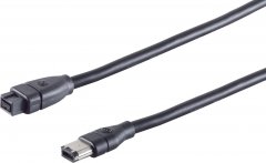 FireWire-Kabel IEEE 1394B 9pol St/1394A 6pol 1,8m - IEEE 1394B 9-pol Stecker auf 1394A 6-pol