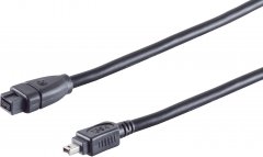 FireWire-Kabel IEEE1394B 9p. St/1394A 4pol St 1,8m - IEEE 1394B 9-pol Stecker auf 1394A 4-pol